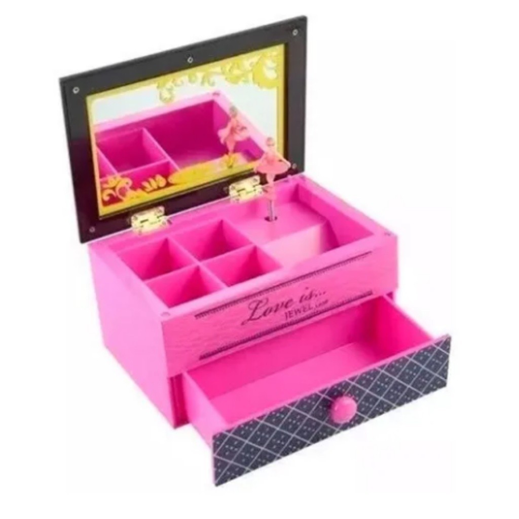 Caixinha de Música Porta Joia Com Bailarina Dançarina Porta Jóias Retrô Música  e Bailarina