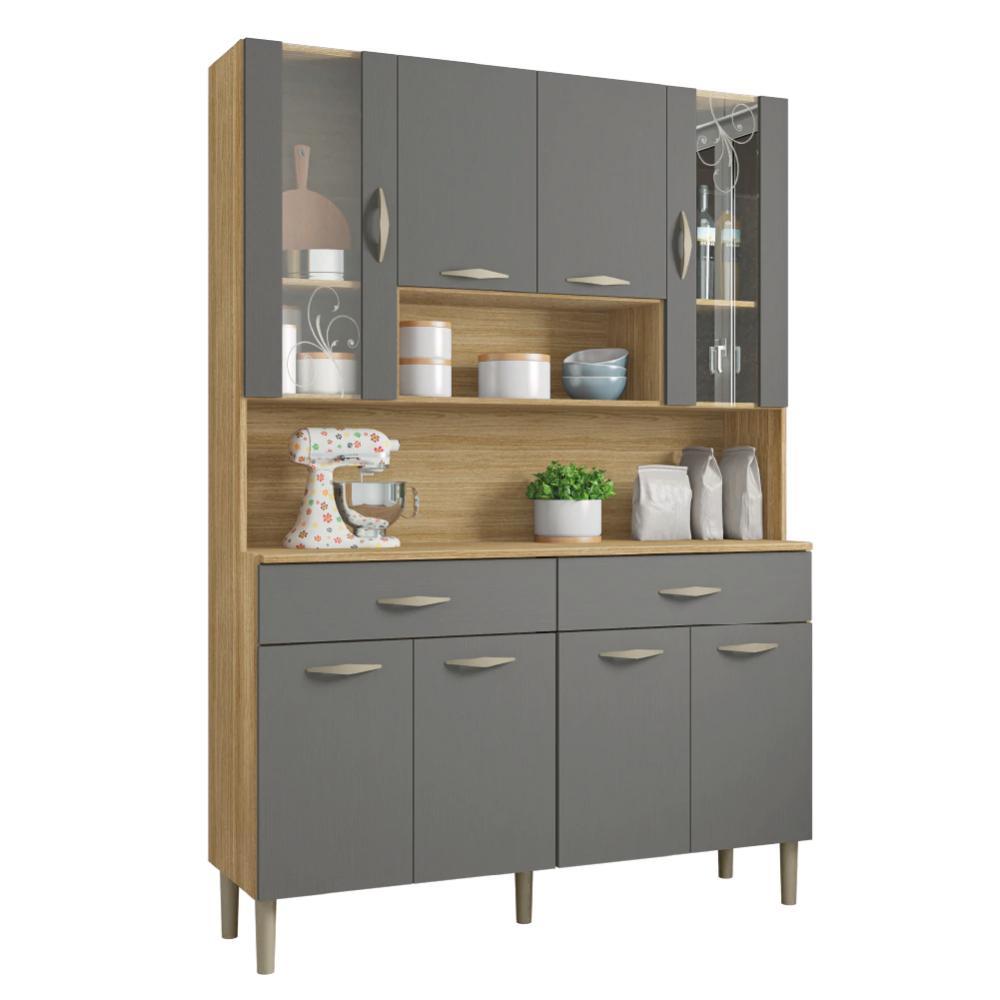 Armário de Cozinha Completa 8 Portas 2 Gaveta Golden Kits Paraná em Oferta na Shopee
