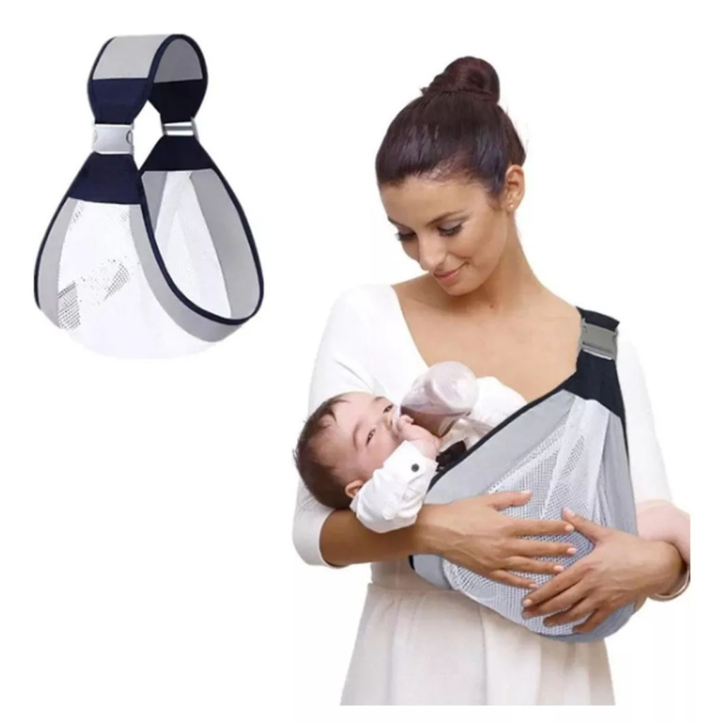 Canguru Ergonômico Carrega Bebê – Alça Ajustável | Rede Respirável e Confortável