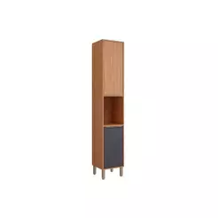 Paneleiro de Cozinha Modulado Divina c/ Nicho e 2 Portas 37 cm Freijo/Titanium - MGM