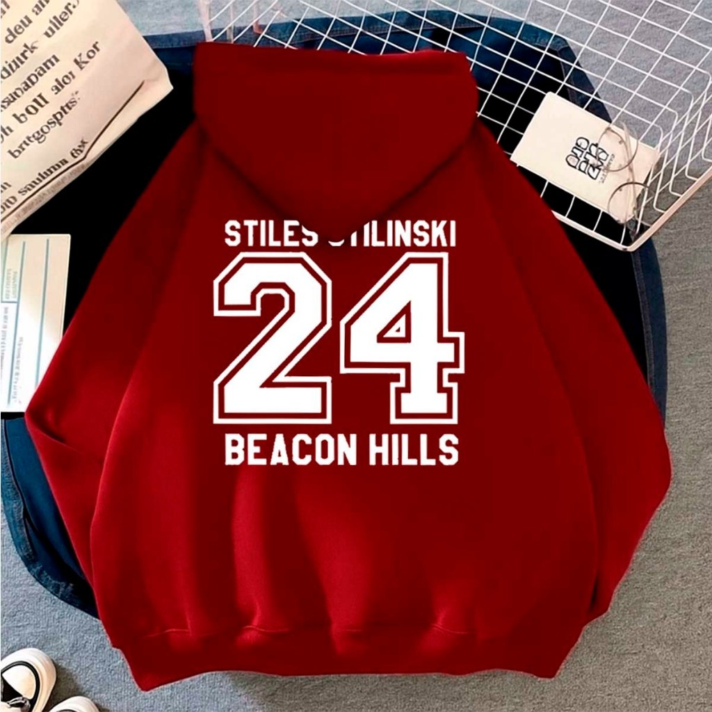 Moletom Canguru Algodão Blusa Inverno Casaco Capote 24 Teen Wolf Stilinski Beacon Hills Lacrosse Sériado Fã