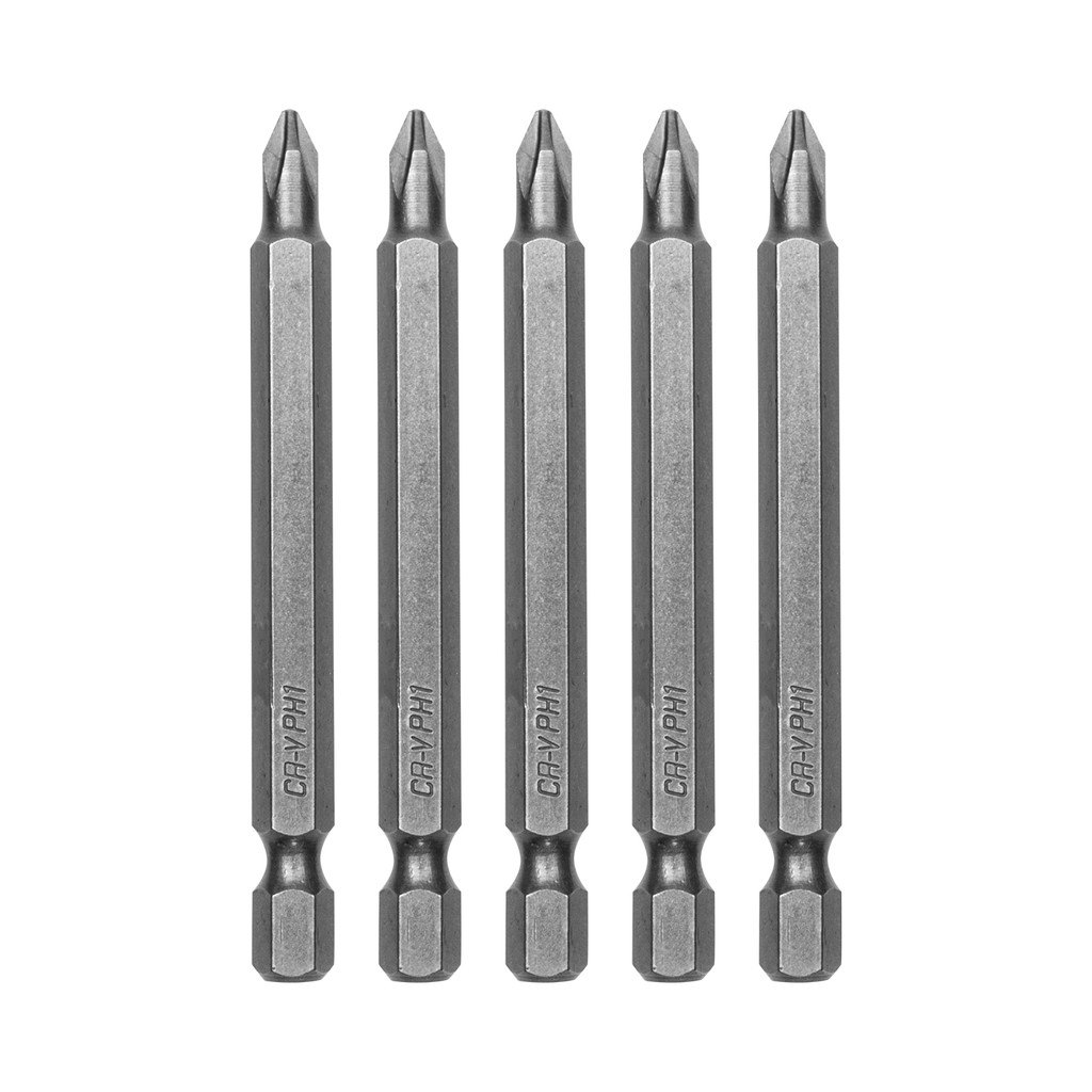 BITS PHILLIPS PH1, CROMO VANADIO, 75MM, 5PCS // MTX