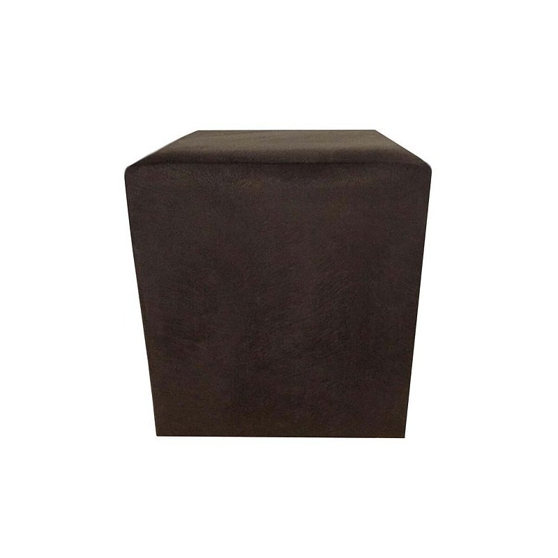Puff Quadrado Não é Segredo Suede Liso Marrom Escuro Rodinha 40x45 NSPQ09TSL-R