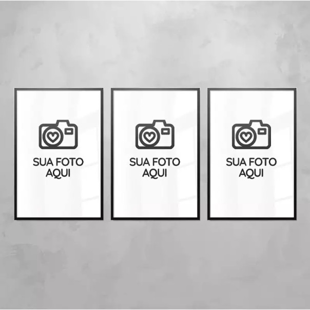 KIT quadros personalizados com foto ou imagem placa decorativa decoração sala quarto parede
