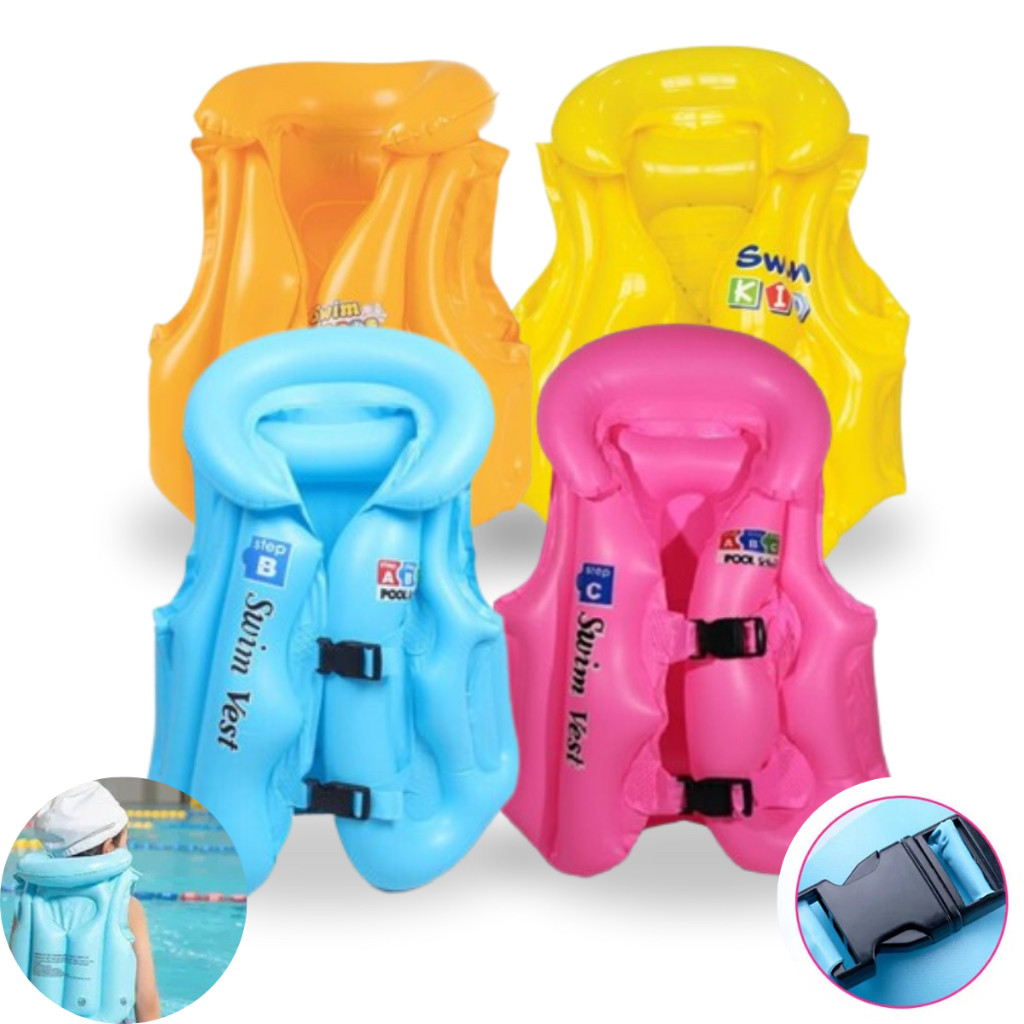 Boia Colete Inflável Infantil Colorido para Piscina Praia Brincadeiras Com Total Segurança Tamanho G