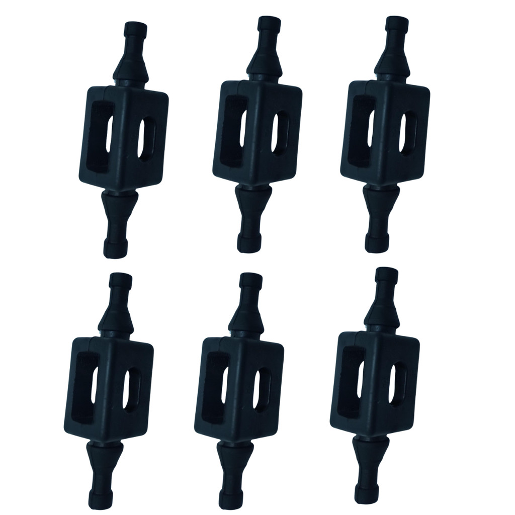Kit 6 Coxim Amortecedor Quadrado Borracha Centrífuga Mueller Megadry Super Fit 4,2Kg 15Kg Original