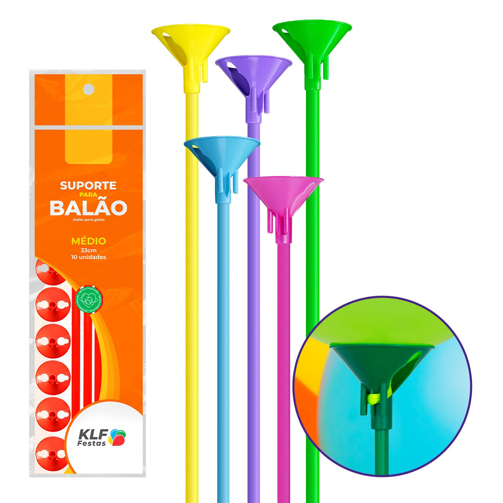 Kit 50 Suporte Para Balão Bexiga Vareta Pega Balão 33 cm