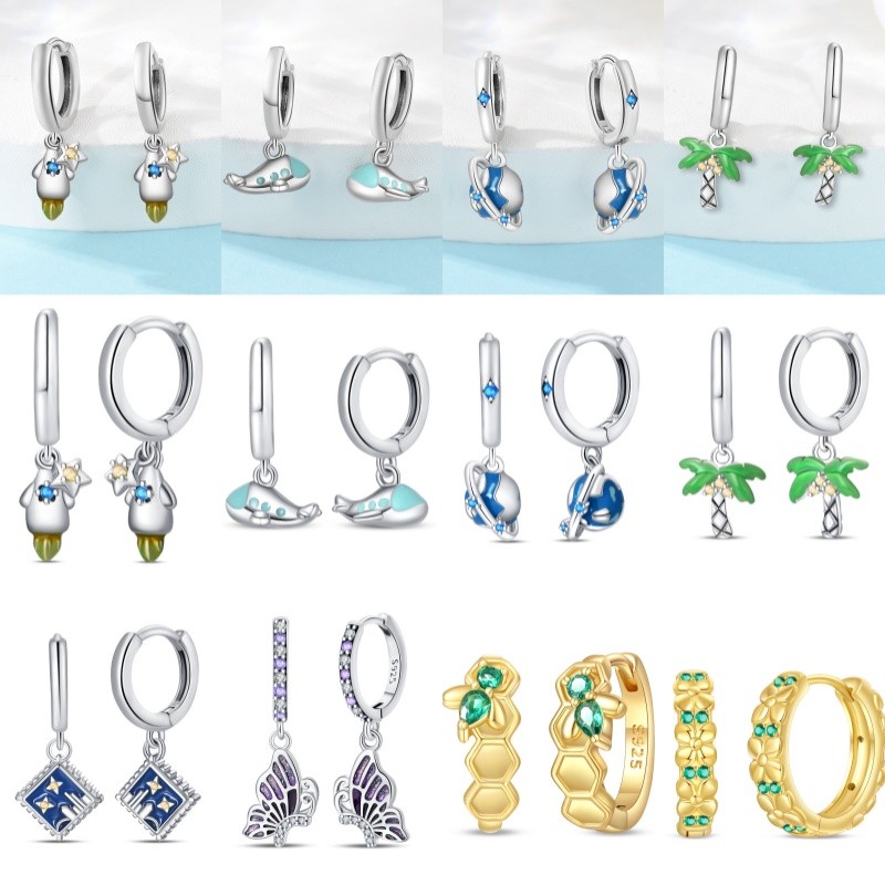 Brincos femininos S925 prata adequados para mulheres usam brincos de Design simples da moda presente de aniversário