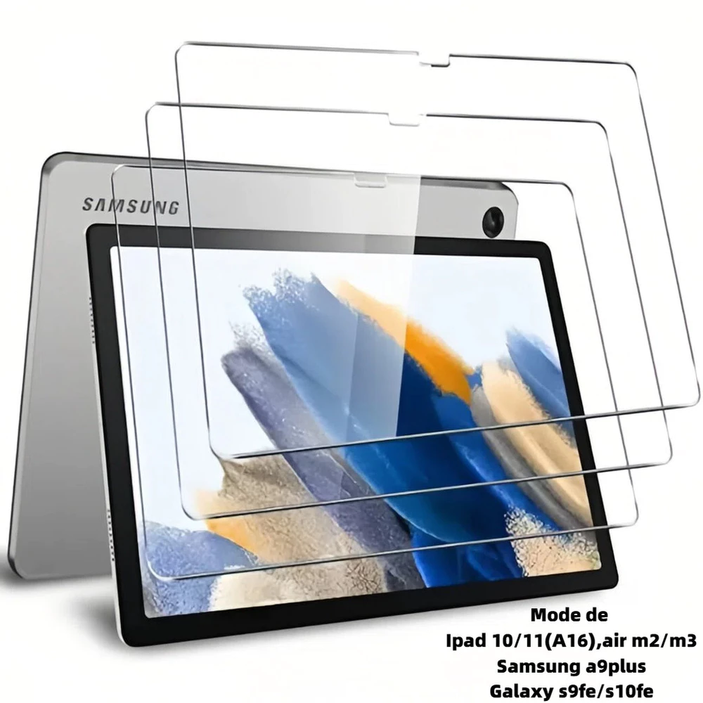 Película de Vidro Temperado para Tablet 10–11” – Proteção Anti-Risco, Alta Transparência e Toque Sensível