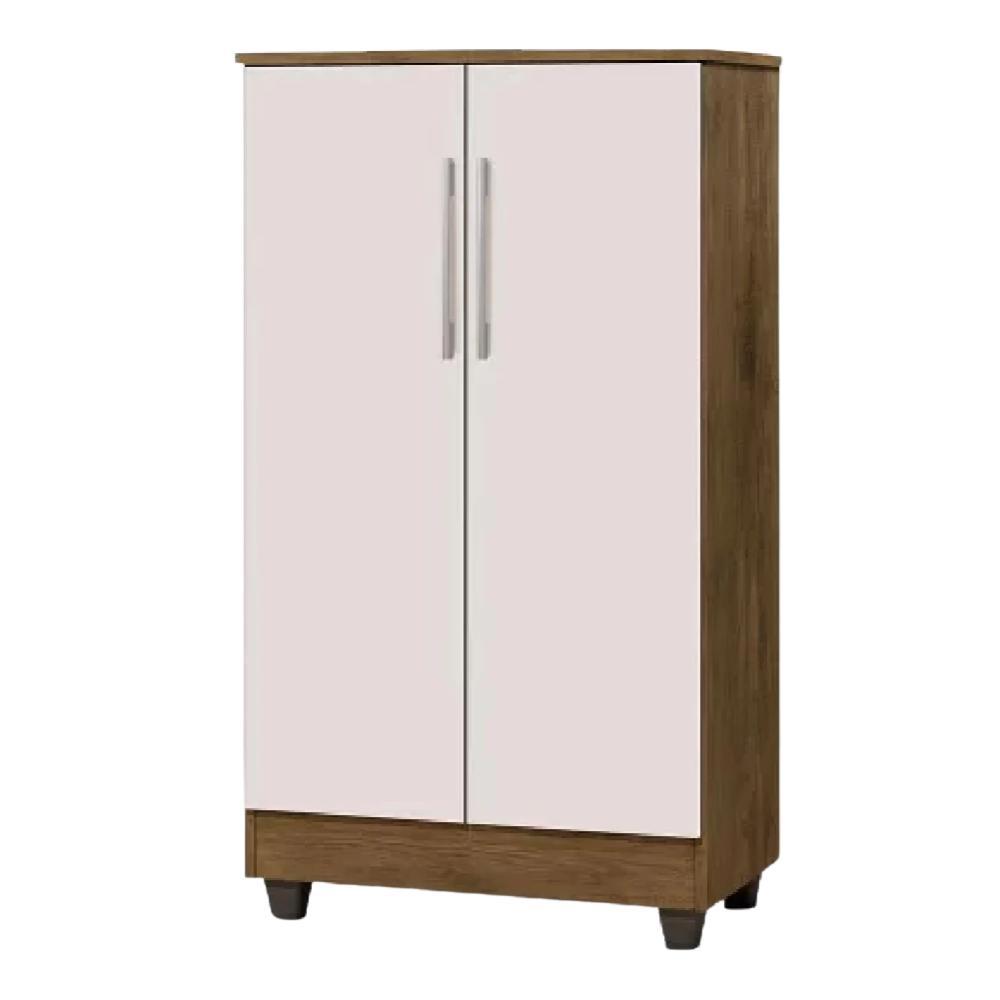 Armário Multiuso Organizador Lavanderia 2 Portas 1,18m Smart Jequitibá/Off White J&A em Oferta na Shopee