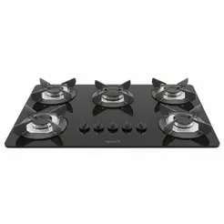 Cooktop Fogatti Safe Ferro Fundido 5 Bocas A Gas Preto Bivolt