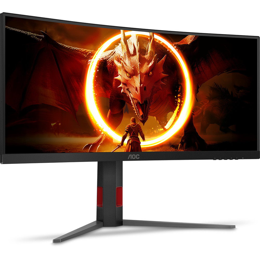 Monitor Gamer Curvo AOC AGON QUAD 34" Ultrawide WQHD 180Hz 0,5ms Base Ajustável U34G4C · foto 2