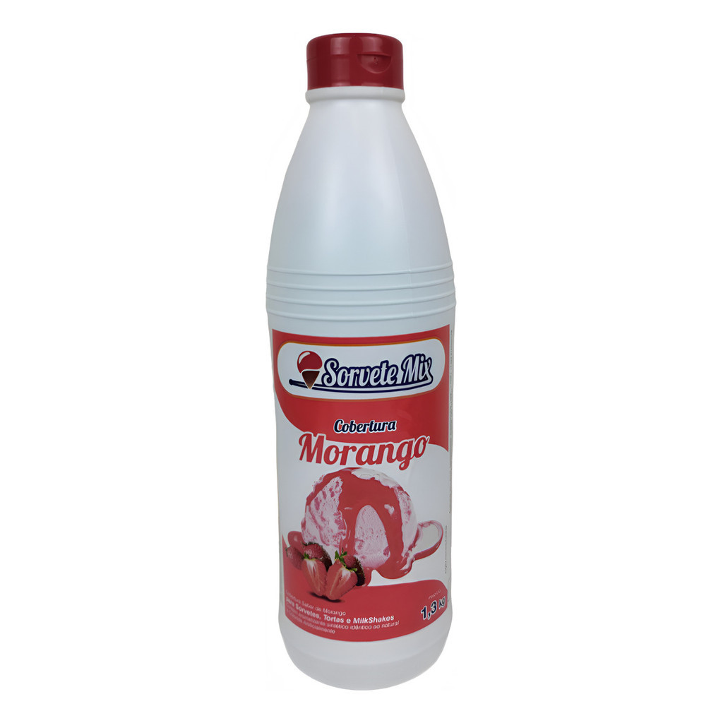 Cobertura De Sorvete Morango Sorvete Mix 1,3kg