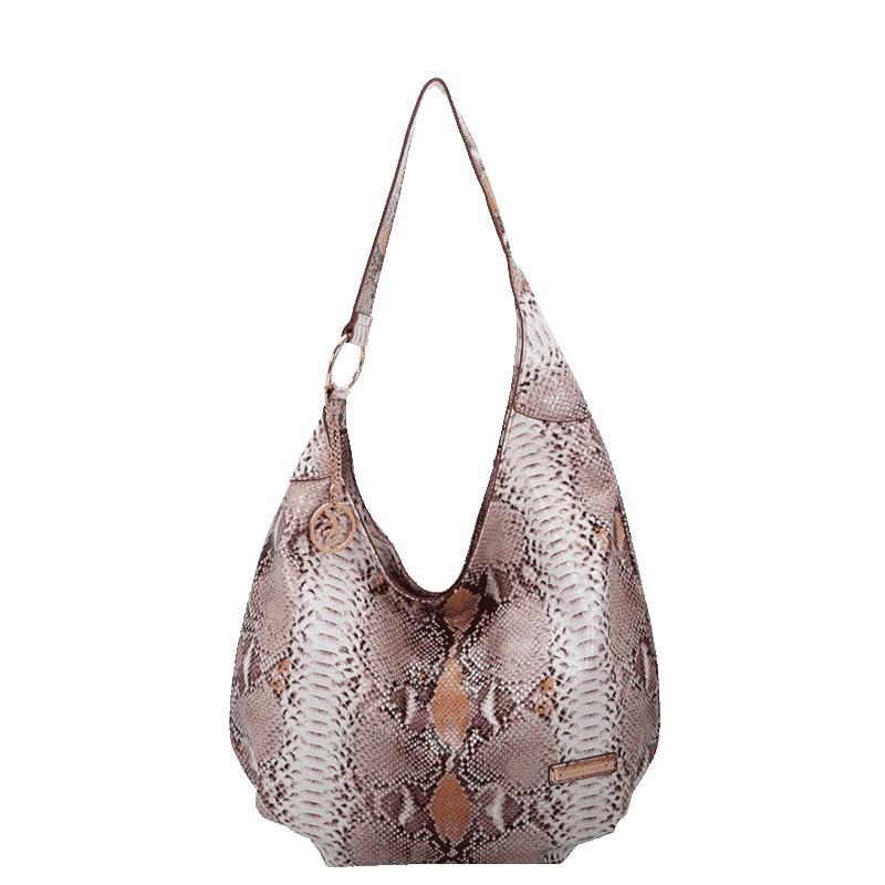 Bolsa Boho Média Fellipe Krein Ss23 Snake Fk 600 - Marrom em Oferta na Shopee