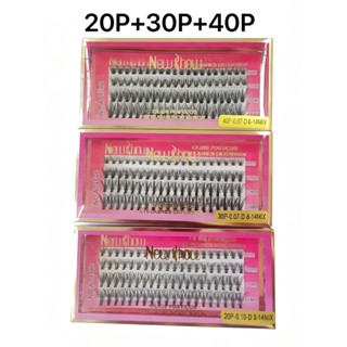 New Show 80 Unidades Números mistos Cílios Postiços 6D MINK 20P/30P/40P-0.07-D 8-14MIX-Tufos sem Nó em Oferta na Shopee