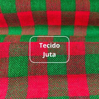 Juta Natalina Colorida Decoração Natal Natalino Por metro  Artesanato Jutex Laços Fitas Vermelho Verde Xadrez