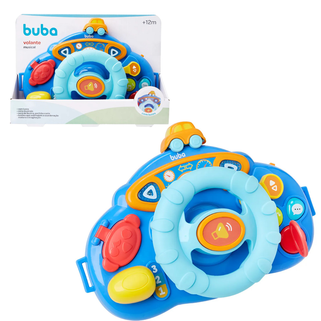 Brinquedo Volante Interativo com Luz e Som - Buba em Oferta na Shopee