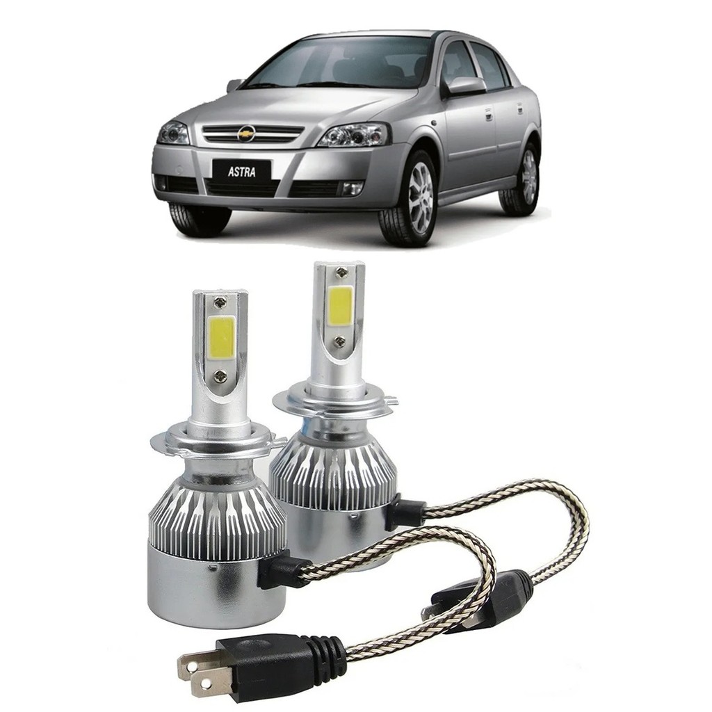 Par Lampada Super LED Farol Baixo Astra 2003 2004 2005 2006 2007 2008 2009 2010 2011 2012 6000k H7