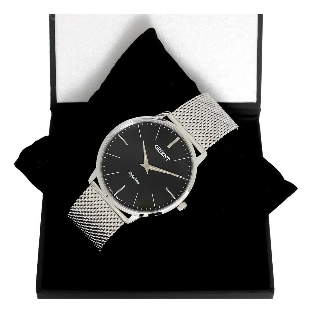 Relógio Orient Masculino Slim Mbsss007 P1sx Preto Safira