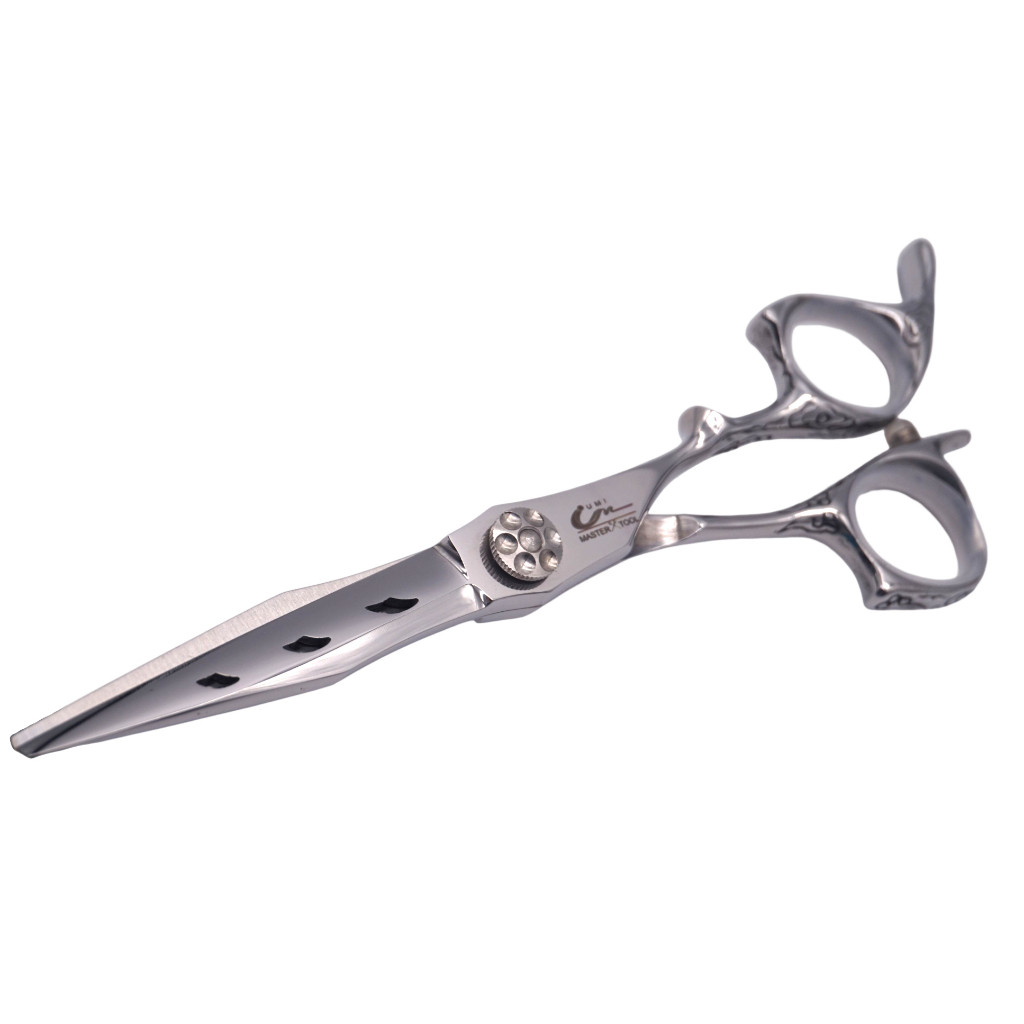 Tesoura Umi Profissional Premium com Acabamento Trabalhado Para Barbeiro/Cabeleireiro em Oferta na Shopee