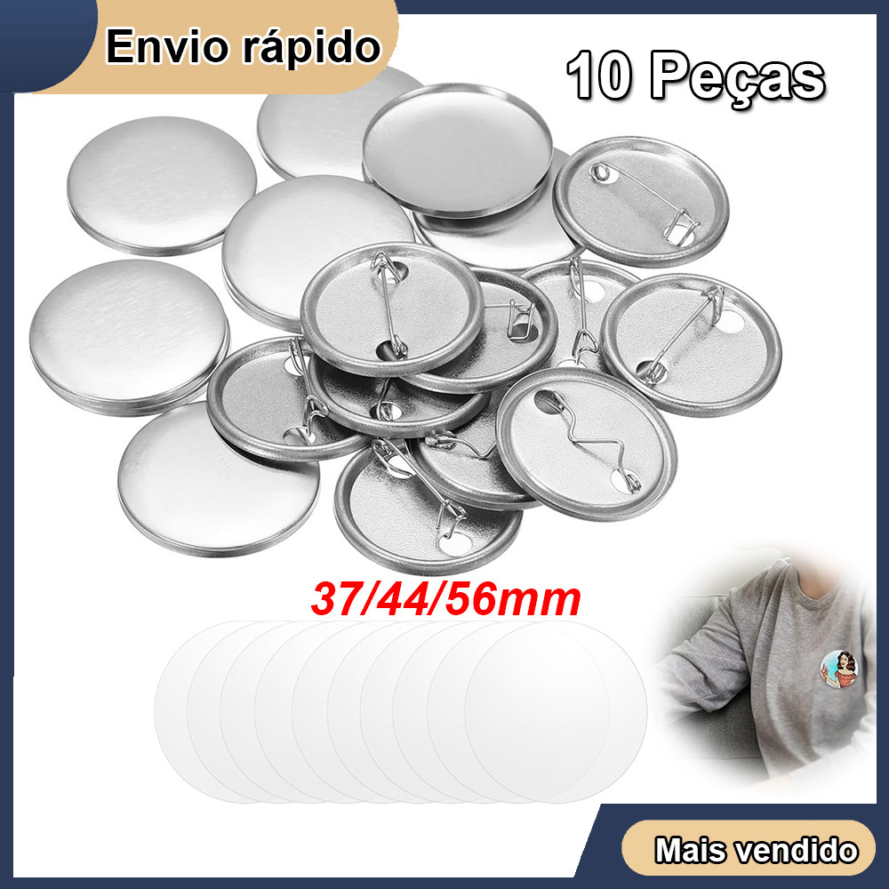 10Peças Suprimentos para fazer botões em branco Pin DIY vazio Materiais de arte Papel em branco de emblema de vedação em Oferta na Shopee