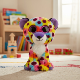 Ursinho Pelúcia Onça Olhos Brilhantes Oncinha Colorida Tynny em Oferta na Shopee