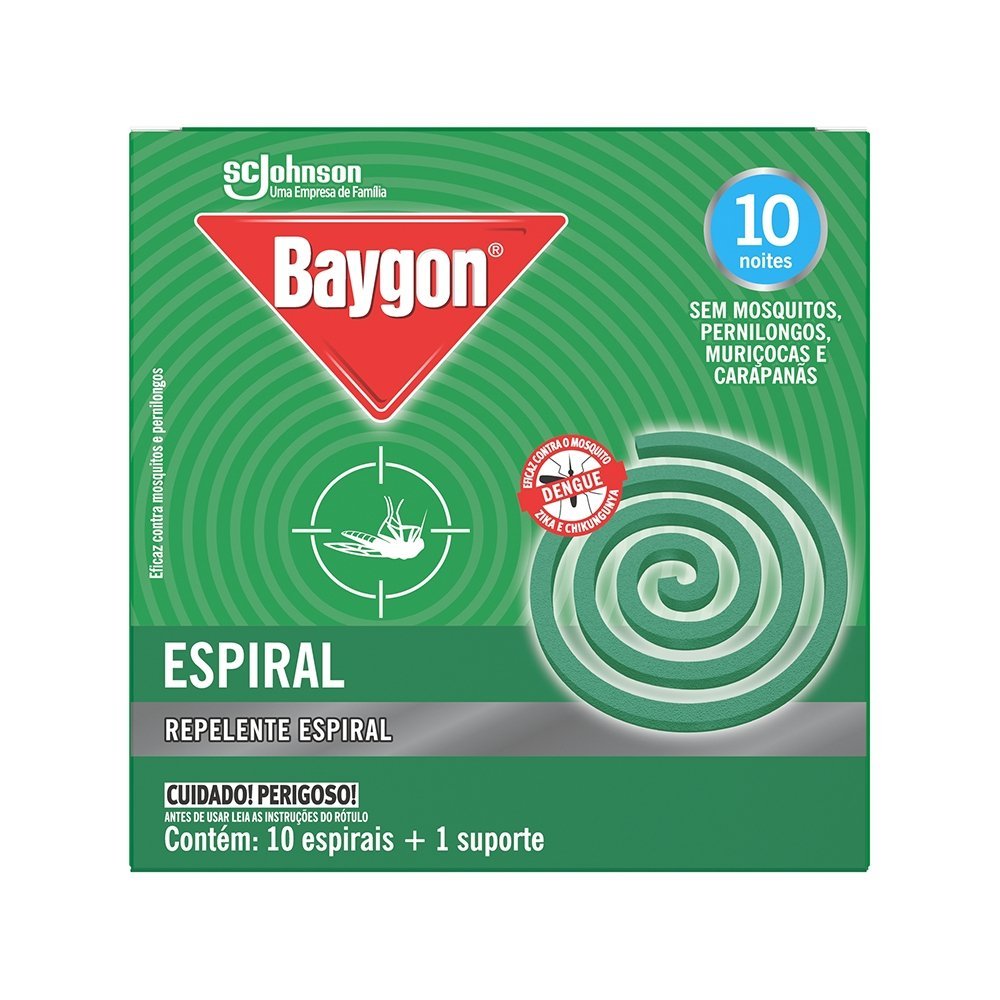 Inseticida Espiral Baygon - Embalagem com 10 Unidades em Oferta na Shopee