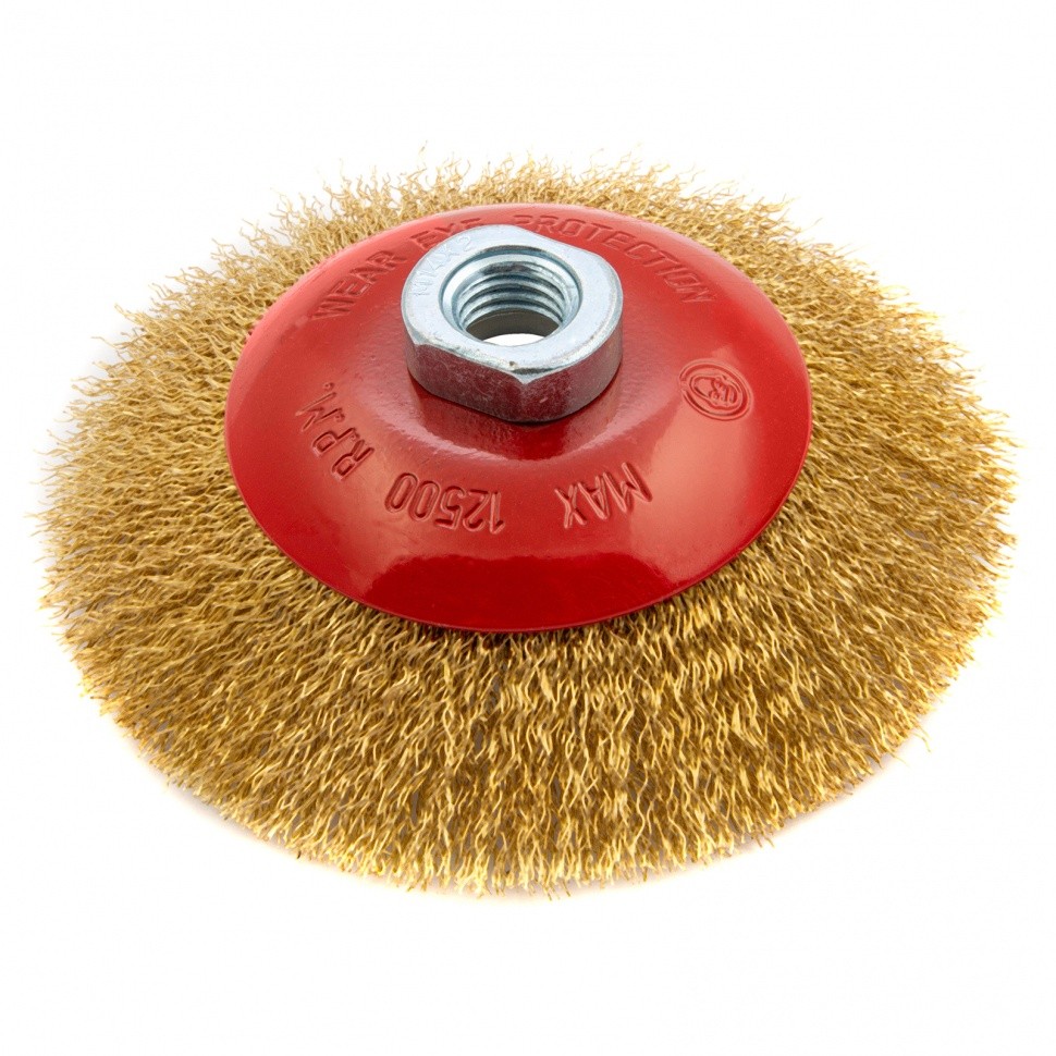 ESCOVA CIRCULAR ONDULADA ACO CARBONO ROSCA M14 125MM // MTX em Oferta na Shopee