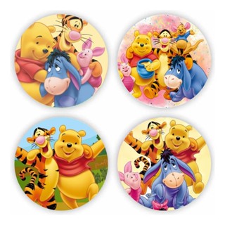 100 Etiquetas Adesivas Festa Ursinho Pooh e seus amigos em Oferta na Shopee