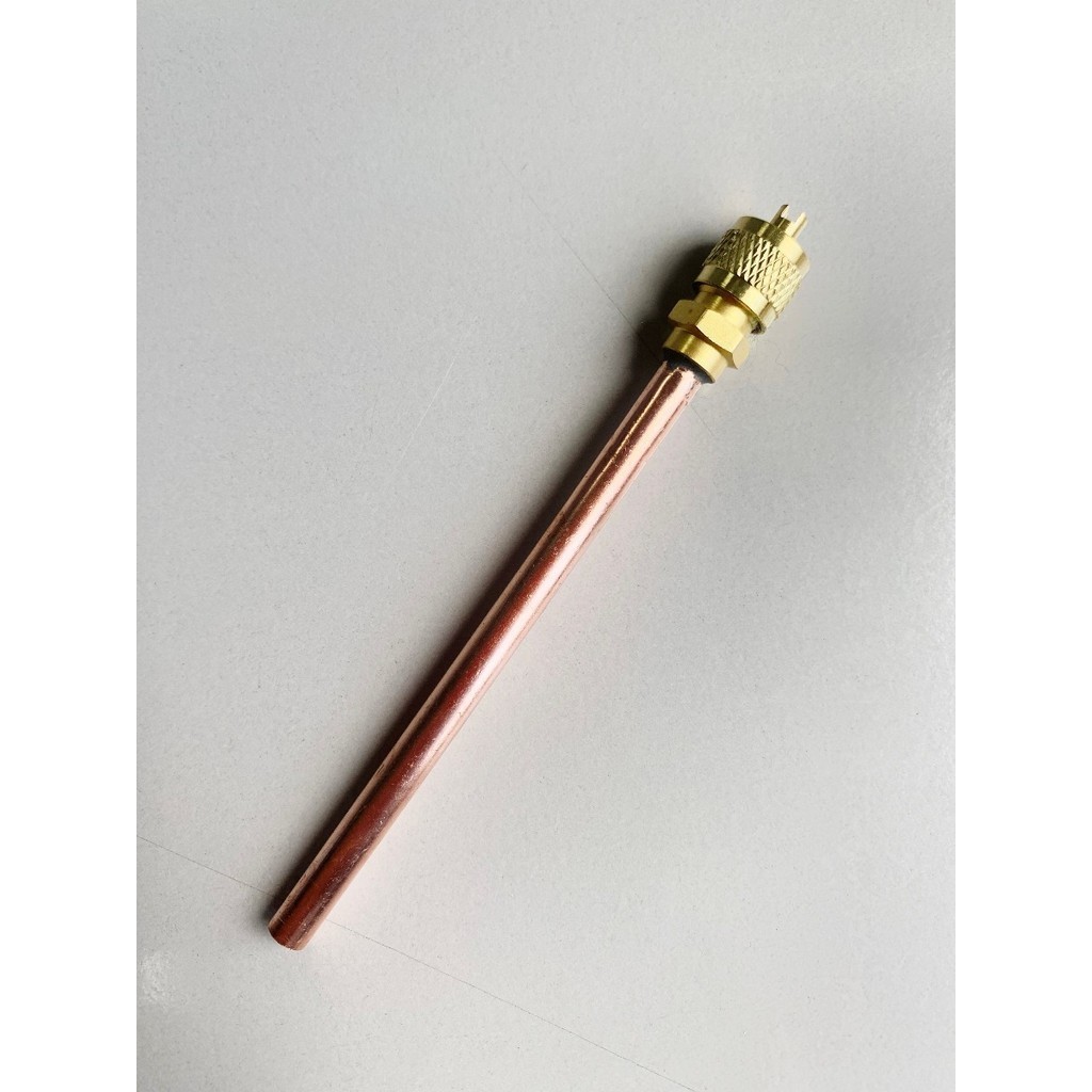 Kit Com 5 Válvula Serviço Schrader 1/4 10cm P/ Refrigeração