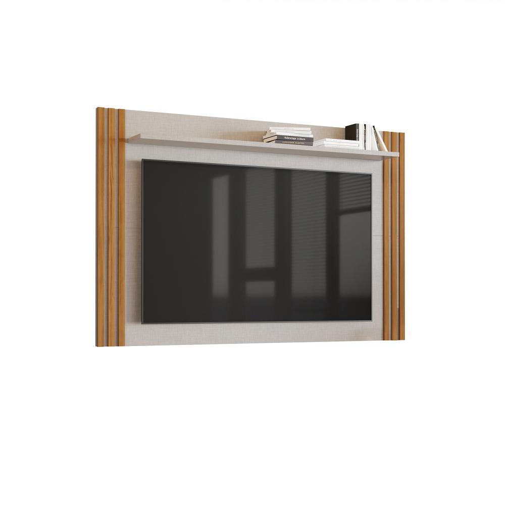 Painel para Sala MDF Notável TV Até 65 Polegadas 1 Prateleira Off White TX/Freijó Trend - NT1375