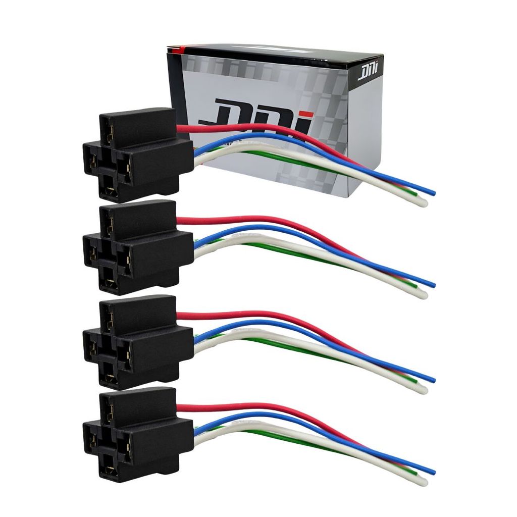 Kit 4 Chicote com Soquete para Relé Auxiliar 4 Terminais Bivolt 12/24V DNI 7502