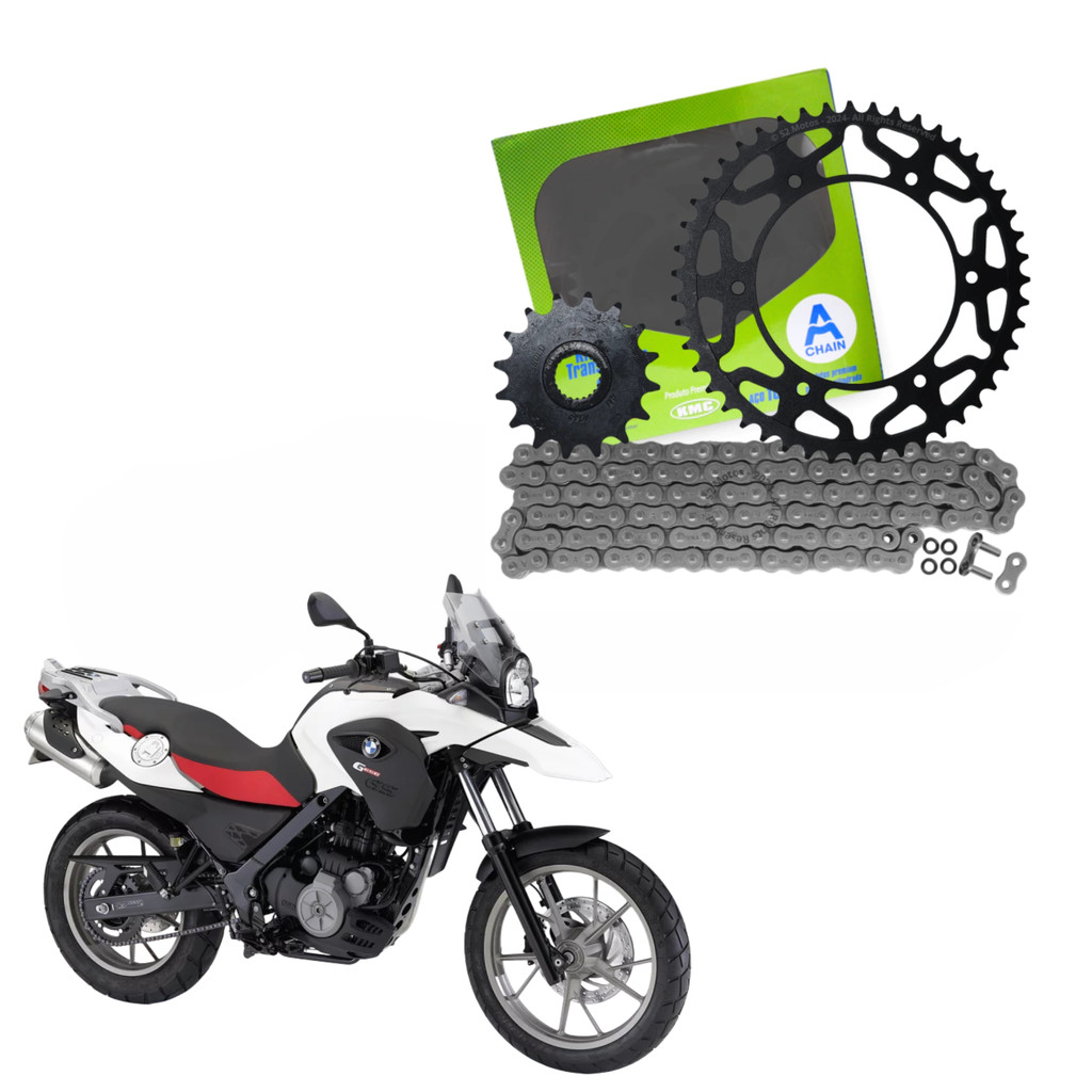 Relacao Completa BMW G 650 AM Gold KMC Corrente Pinhao Coroa Modelos 2011 2013 Reforcada Substituicao Original