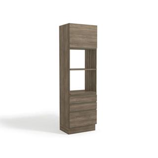 Paneleiro de Cozinha Maxxi G750 Torre Quente c/ 1 Porta e 3 Gavetas 70cm Nogal - Kappesberg em Oferta na Shopee