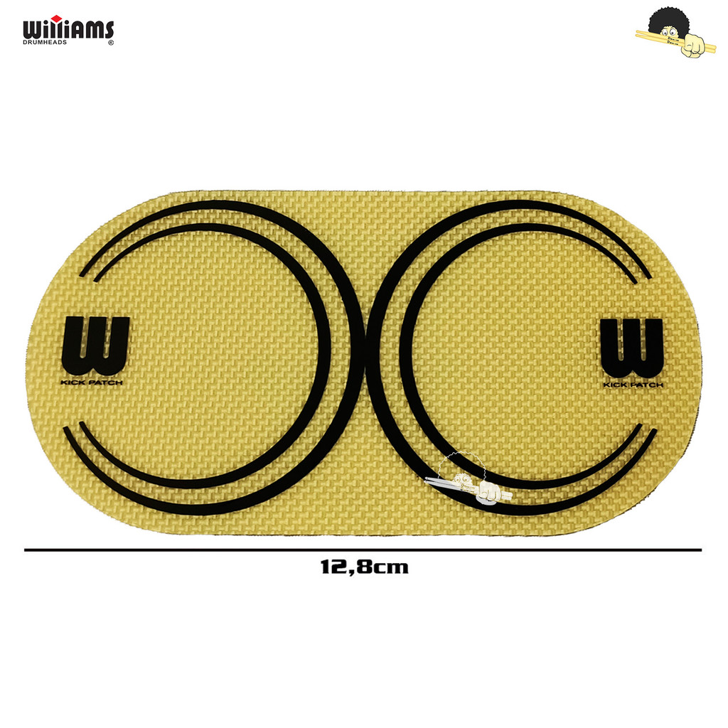Patch/Protetor de bumbo para Pedal Duplo - Williams KEVLAR WDKV-YL Aumenta a durabilidade da pele