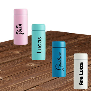 Garrafa Térmica Personalizada Mini 200ml Resistente Durável Colorida Versátil em Oferta na Shopee
