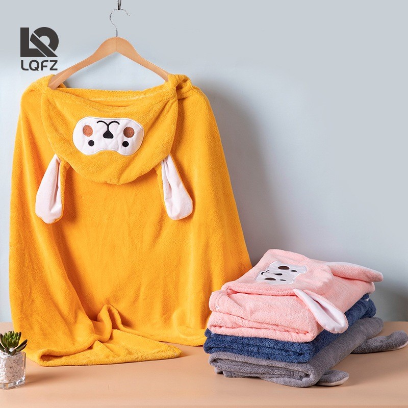 Toalha Banho Infantil Com Capuz Felpuda Orelhinhas Algodão Macio Absorvente com Botões ref: YB-007 em Oferta na Shopee