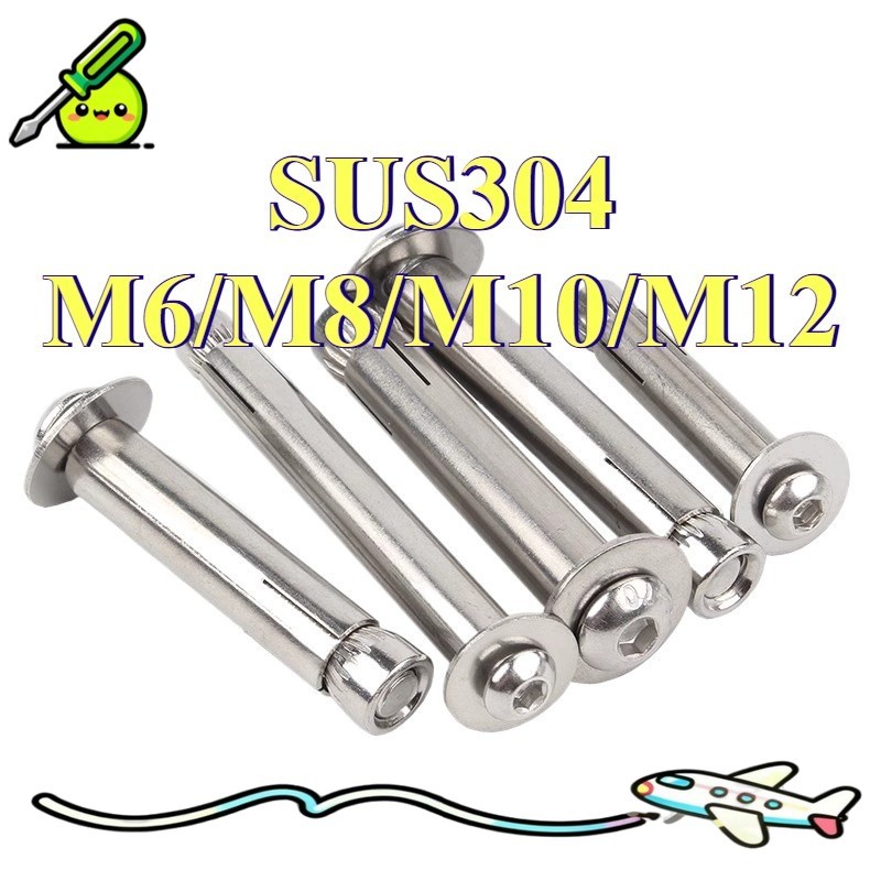 Parafuso De Expansão hexagonal De Cabeça Panela De Aço Inoxidável 304 , Redonda M6/M8/M10/M12 * L40-150mm À Prova De Que