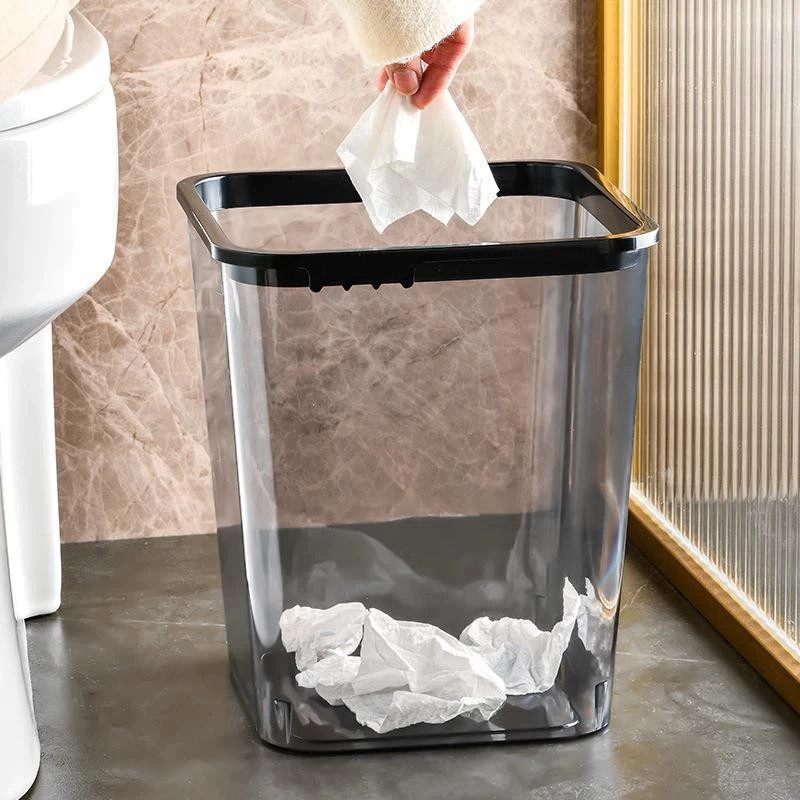 Lixeira Plástica Cesto Lixo Escritório Banheiro Cozinha Caixa Papel Quadrada Redonda Balde Sujeira