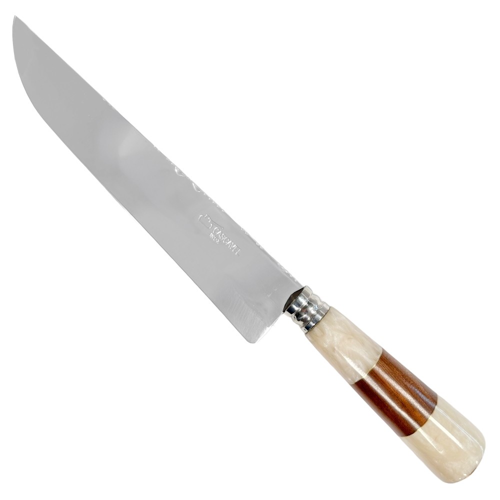 Faca Inox Resina Madre Perola 9'' Mosqueado - Facas Cascavel