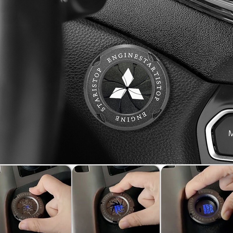 Capa do Botão de Partida e Parada do Motor do Carro Mitsubishi para Xpander ASX Triton Lancer Outlander Mirage Grandis A