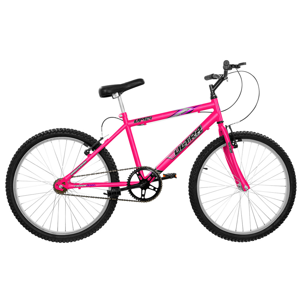 Bicicleta Aro 24 Passeio Praia Ultra Bikes Juvenil Masculina Feminina Sem Marchas
