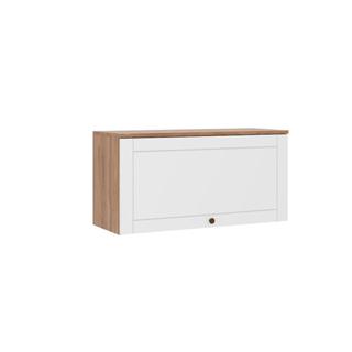 Armário Aéreo Carraro Bella 80cm 1 Porta Nogal Branco Puxador Metal Elegante em Oferta na Shopee
