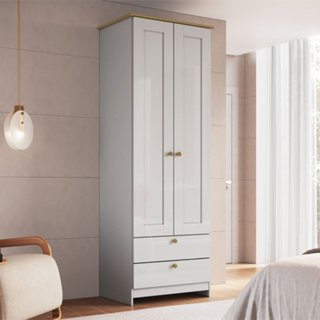 Guarda-roupa 2 Portas e 2 Gavetas Americano 2 Portas em Oferta na Shopee