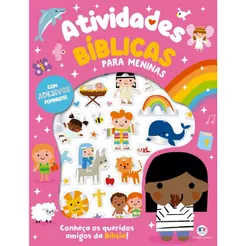 Atividades Bíblicas para Meninas com Adesivos | Brochura