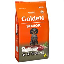 Ração Golden Sênior Cães Porte Pequeno Carne Arroz 10.1kg Ração para Cachorro Idoso Premium
