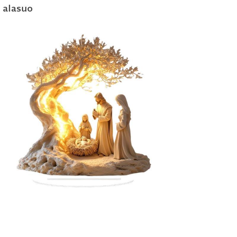 [ala] 2D Acrílico Plano Presépio Jesus Cena De Nascimento Ornamento Decoração De Mesa De Natal [Venda Quente] — imagem 2 de 2