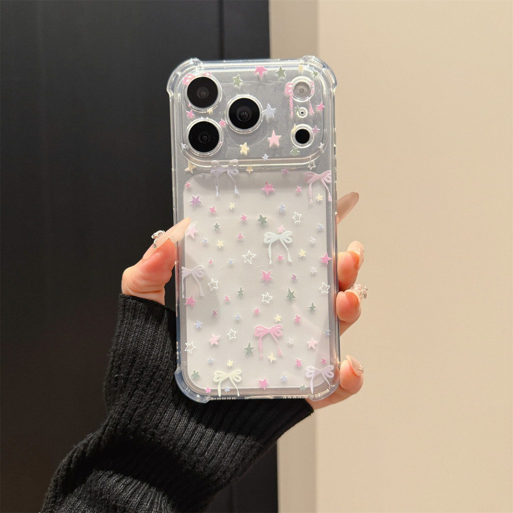 Capa para celular Estrelas coloridas adequada para iPhone 17 16 11 12 13 14 15 Pro Max Plus XR X XS TPU Capa Macia
