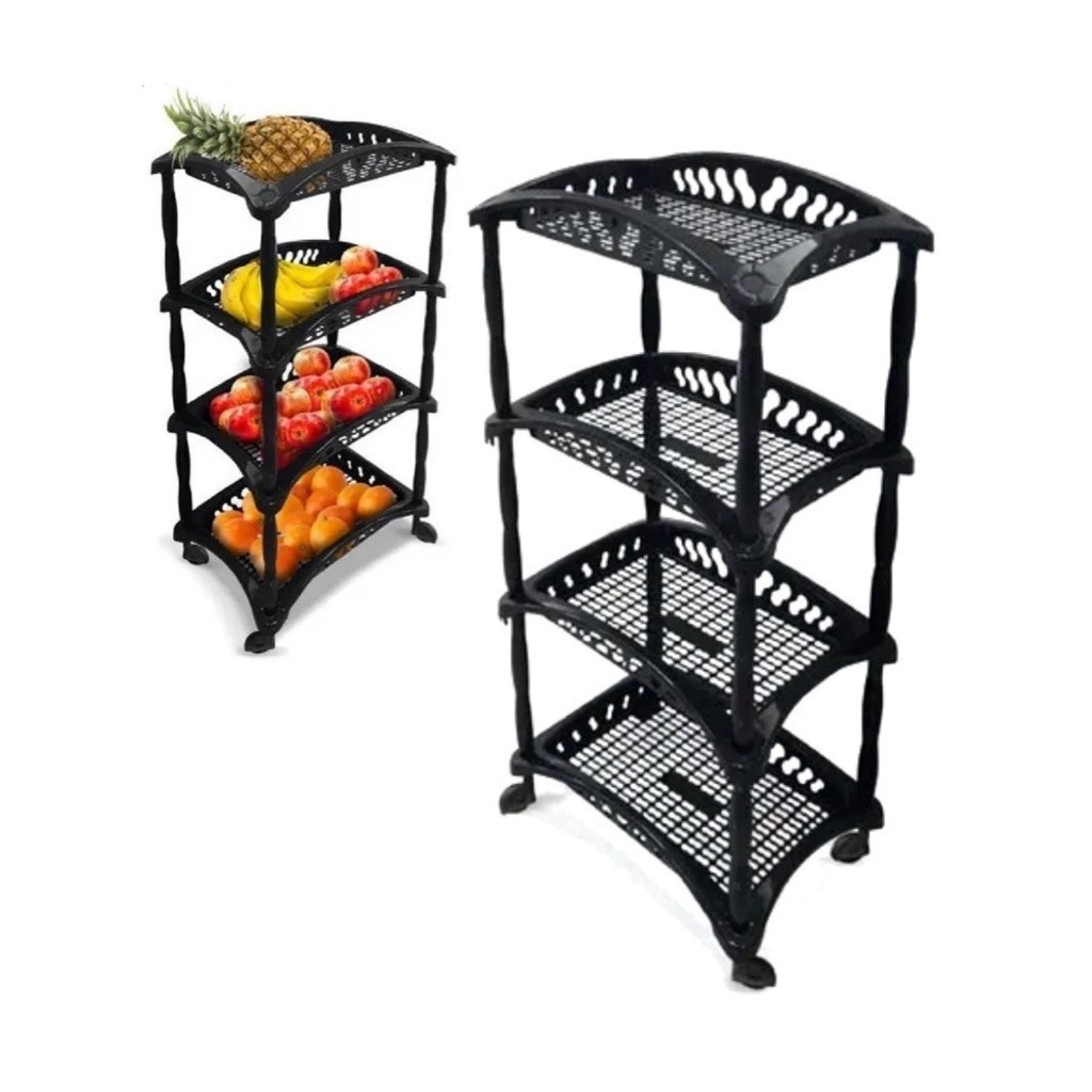 Fruteira De Chão Vertical 4 Andares Cesto Organizador Frutas Verduras P/ Cozinha em Oferta na Shopee