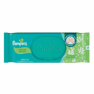 Lenços Umedecidos Pampers Aloe Vera Com 48 Unidades em Oferta na Shopee